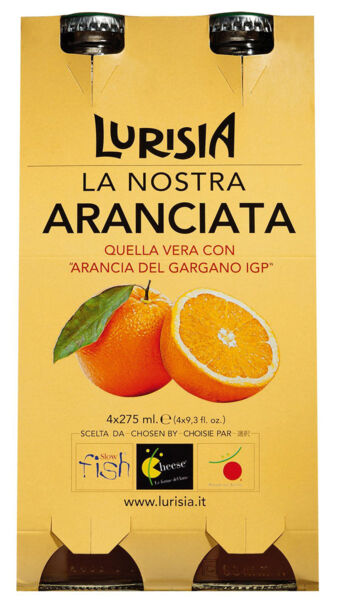 Orangenlimonade »La Nostra Aranciata«, 4 x 275 ml.