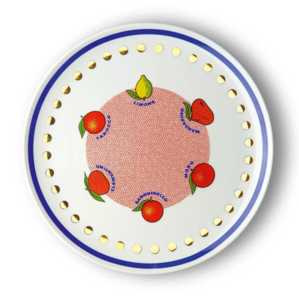 Porzellan-Platte »Zitrusfrüchte«.