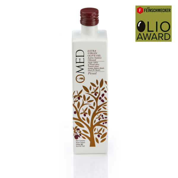 Olivenöl »Picual«, 1. Platz, Kategorie »intensiv fruchtig«. Olio Award 2022.