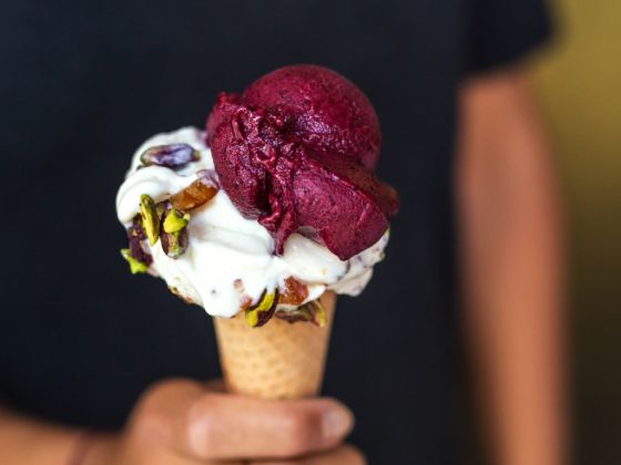 Leckeres "Gelato" in der Waffel Leckeres "Gelato" in der Waffel