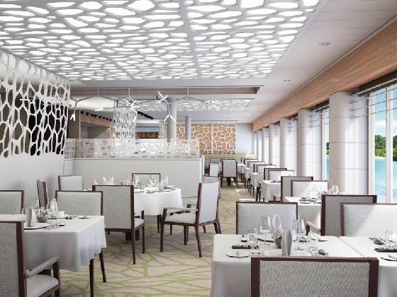Genuss für Globetrotter: das Hauptrestaurant der neuen Expeditionsklasse Hapag Lloyd_Kulinarik