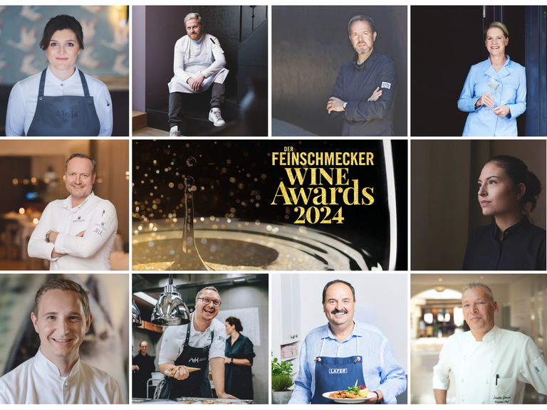 Bei den Wine Awards 2024 versammeln sich die besten Köchinnen und Köche aus Deutschland und Österreich. Wine-Awards-Köchinnen-Feinschmecker