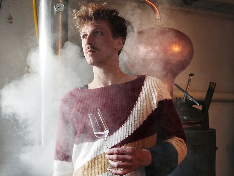 Der Obstbrand-Hersteller Johannes Kolonko. Portrait von Obstbrand-Hersteller Johannes Kolonko