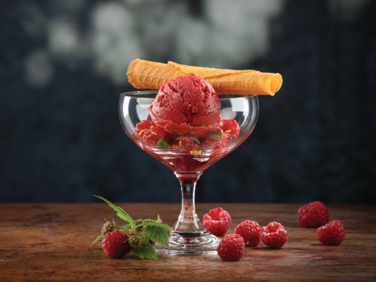 Sorbet-Orange-Himbeere Sorbet-Orange-Himbeere