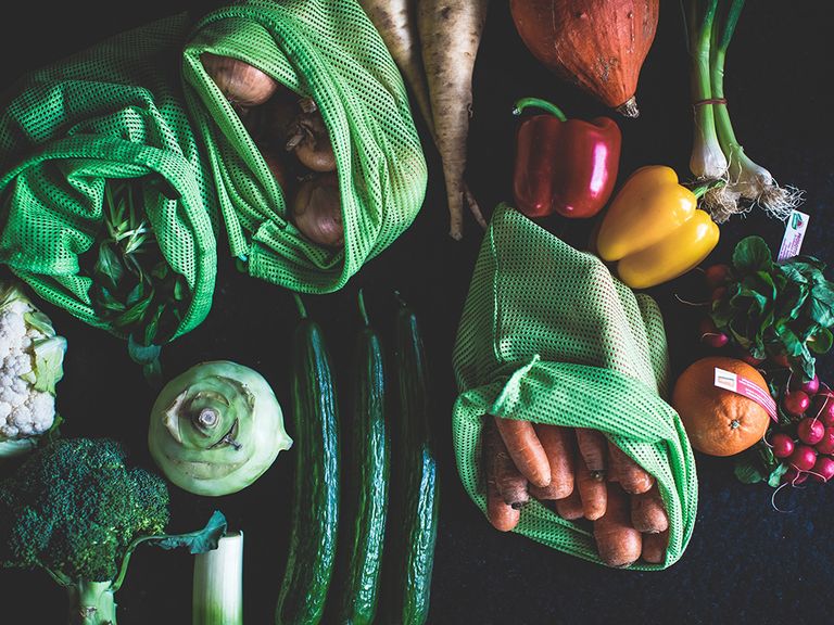 Saisonales Obst und Gemüse zero-food-waste