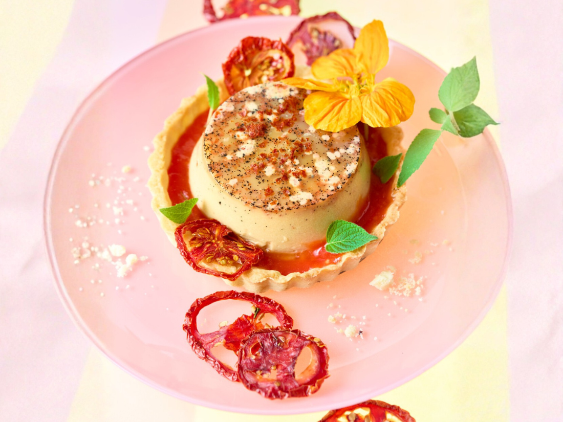 Süße Tomaten-Pannacotta-Tarte