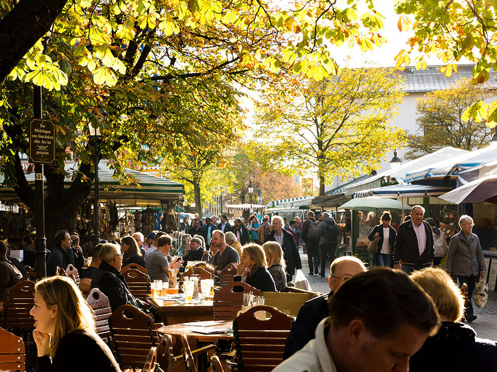 Biergarten des Viktualienmarkts, Genießerziel