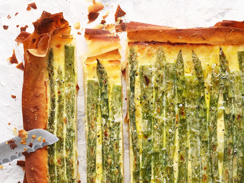 Spargel-Rezept: Blätterteig mit grünem Spargel Spargel-Rezept: Blätterteig mit grünem Spargel