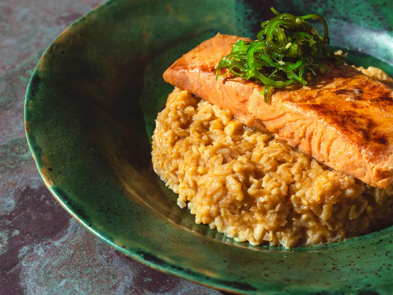 5_Teriyaki Lachs mit Japanischem Dashi-Risotto von Sternekoch Anton Schmaus