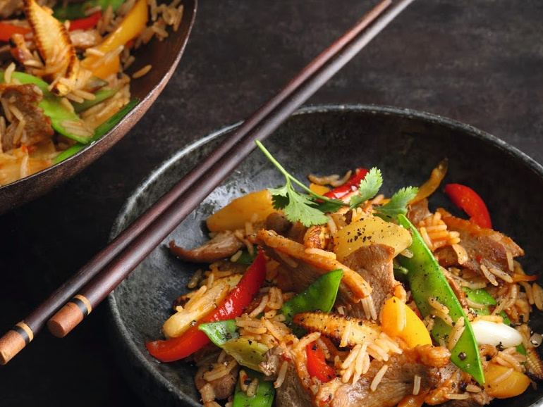 Enten-Gemüse-Geschnetzeltes auf chineschische Art