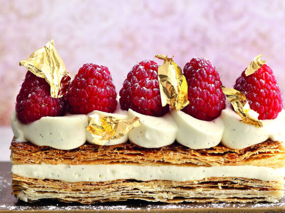 Millefeuilles mit Himbeeren