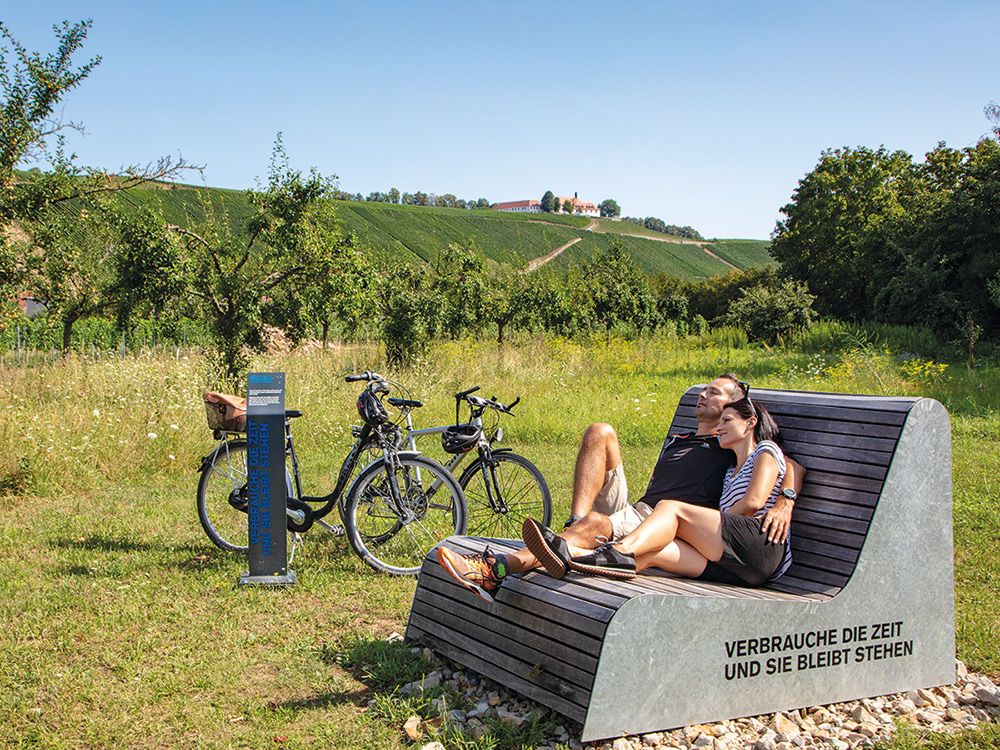 Fahrradpause in der Weinregion Franken weinregion-franken