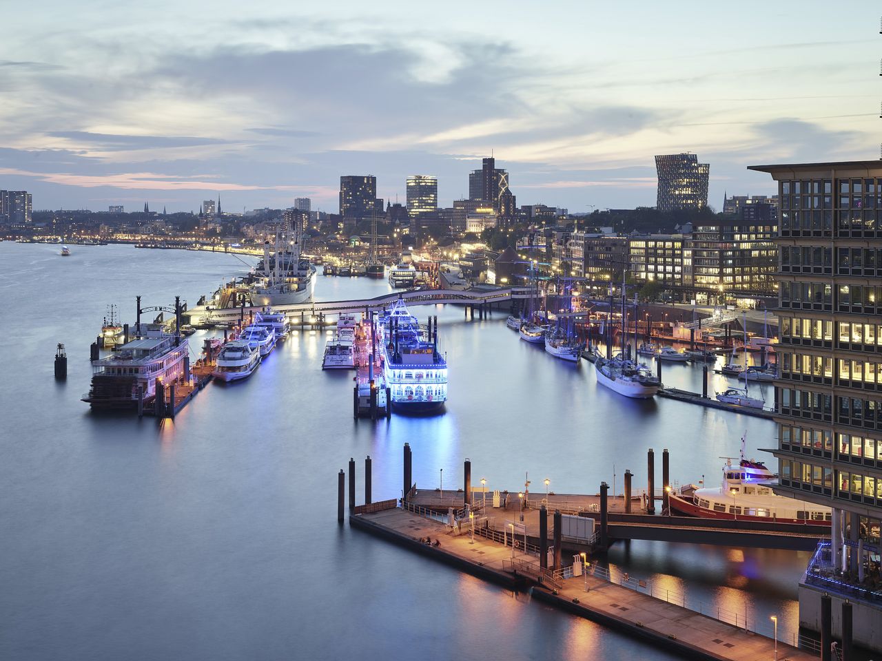 Blick auf den Hamburger Hafen