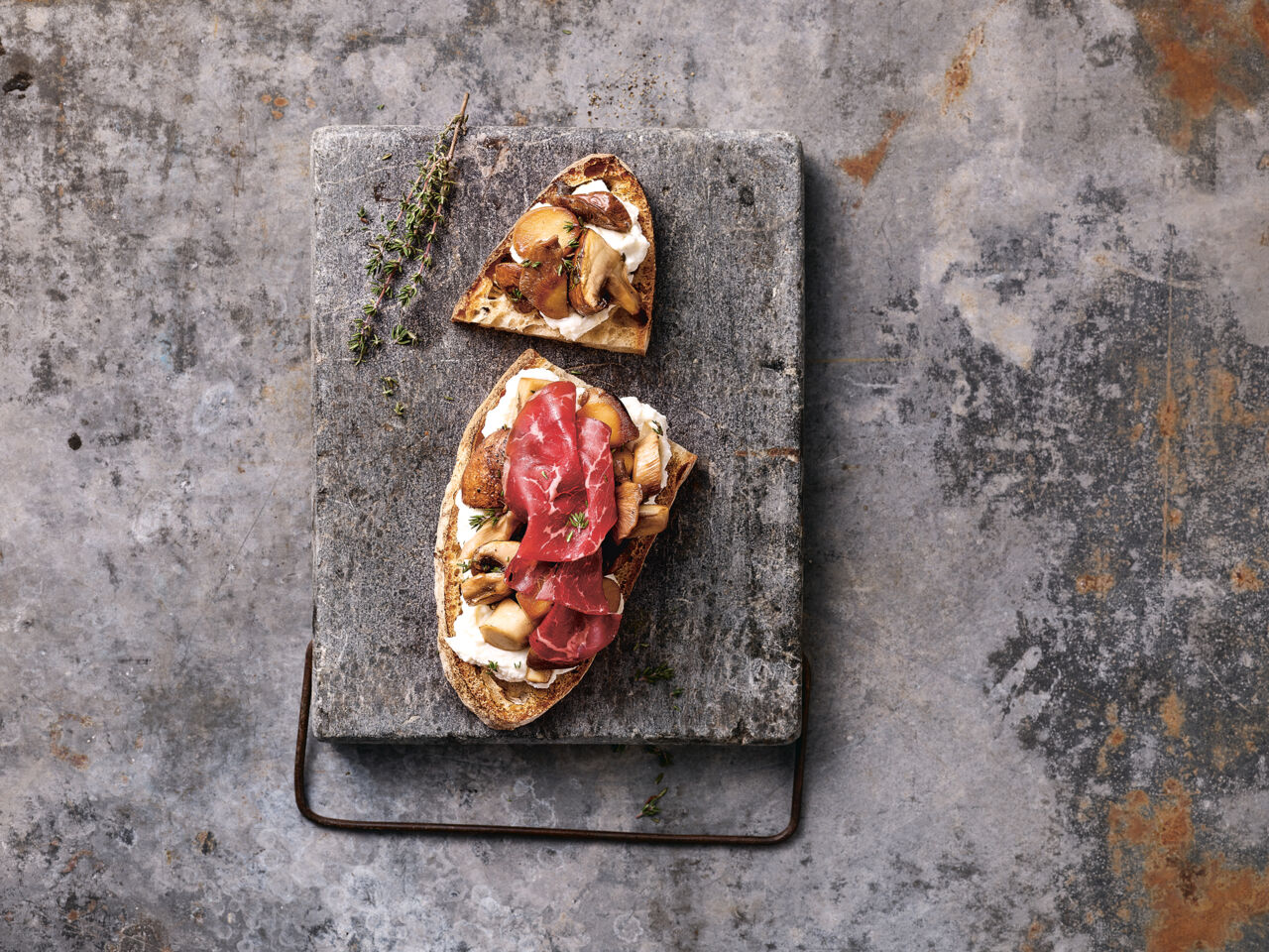 Dinkel-Bruschetta-Pilze BORA