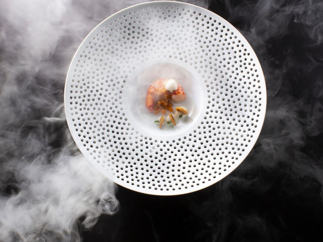 Carabinero mit Gazpacho-Kaviar