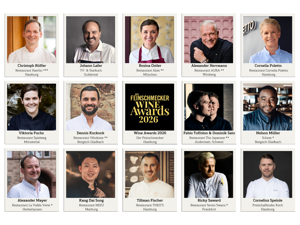 Wine Awards 2026 KÖCHE