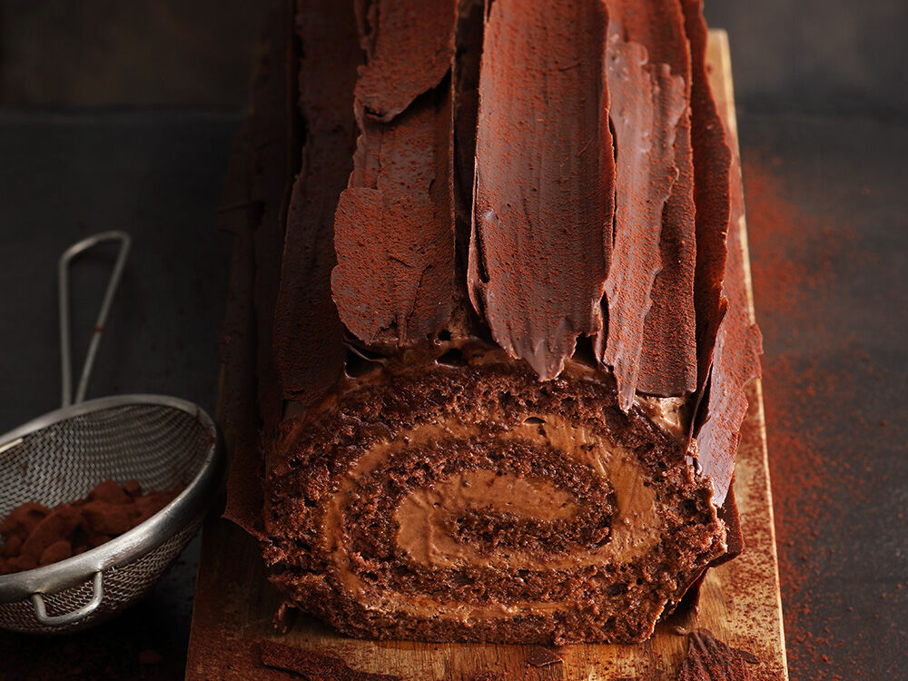 Schoko-Bûche-de-Noël à la Tiramisu
