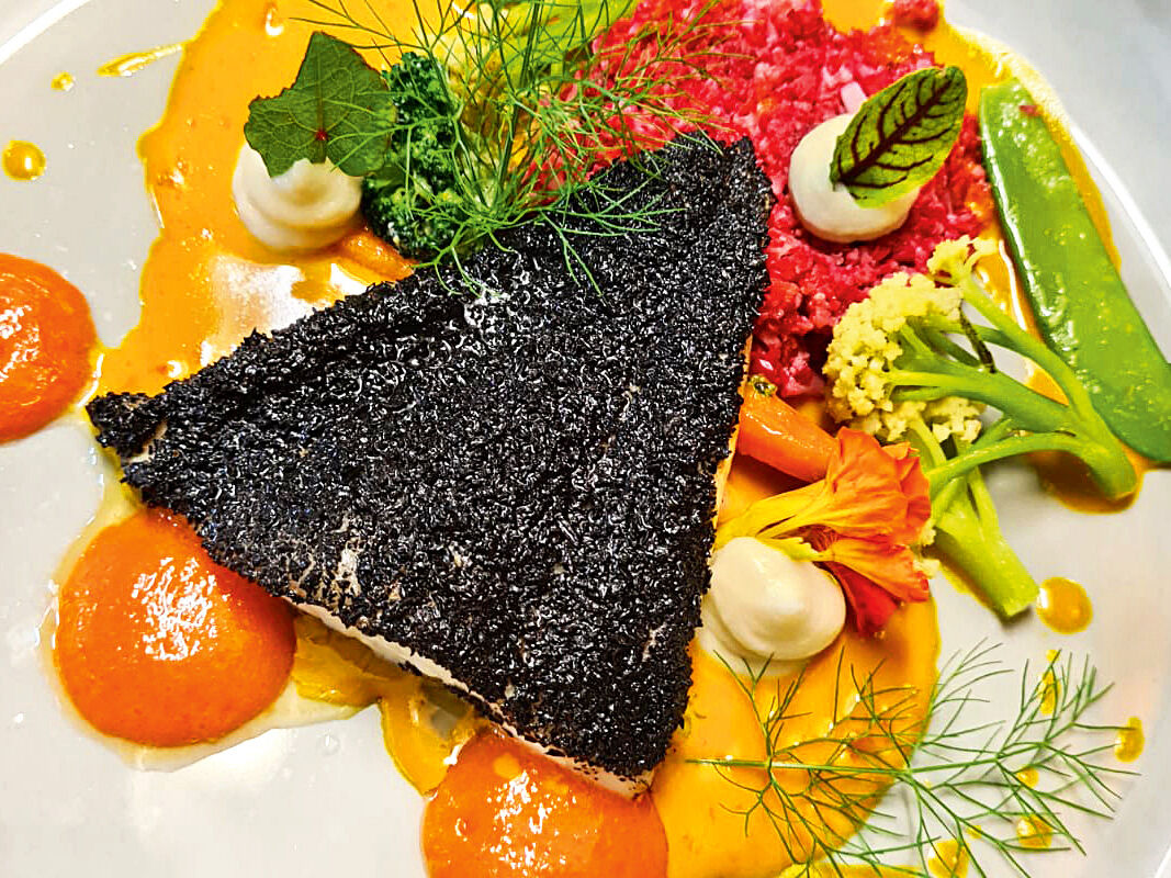 Zanderfilet mit Kürbis-Fenchel-Gemüse im Landhaus Mönchenwerth