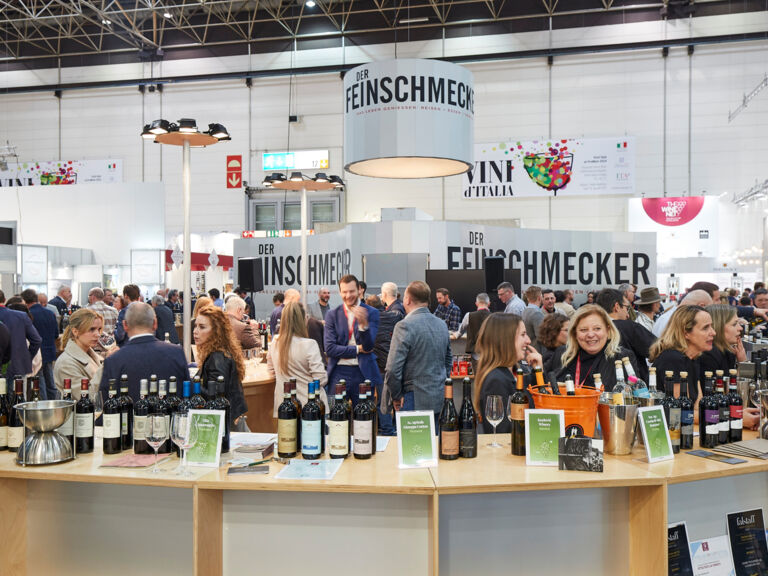 Feinschmecker-Messestand auf der Prowein