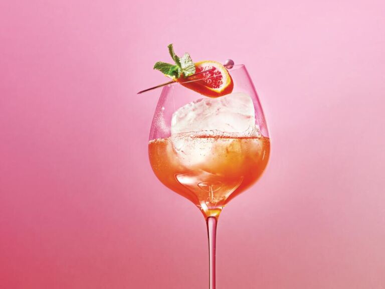 Blutorange, Rum & Mandelsirup