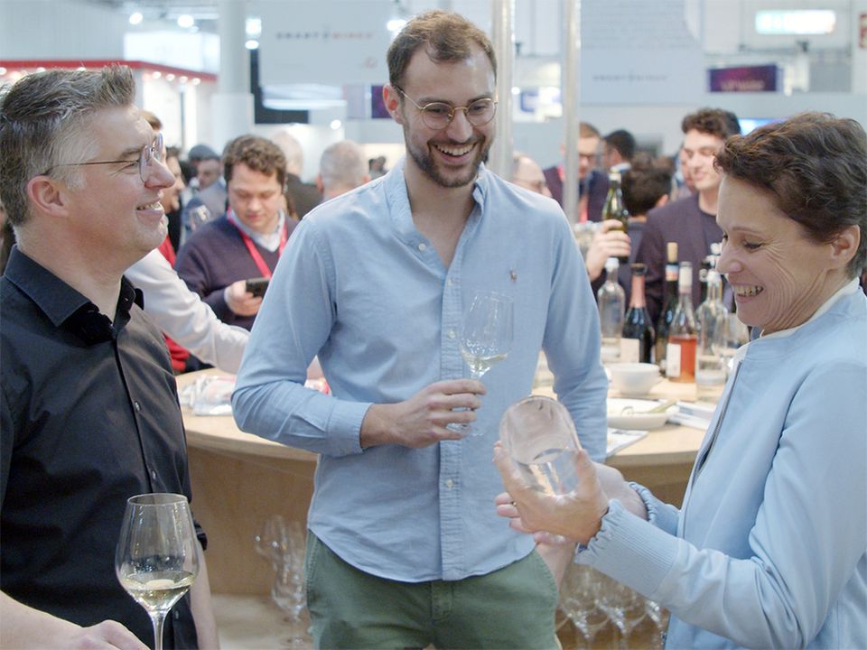 Deborah Middelhoff und Riesling Cup Gewinner auf der ProWein