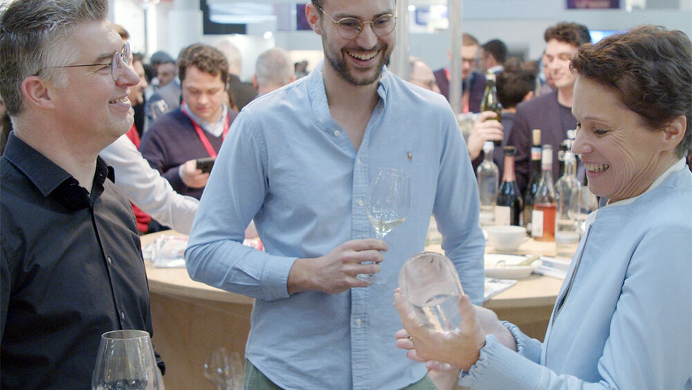 Deborah Middelhoff und Riesling Cup Gewinner auf der ProWein