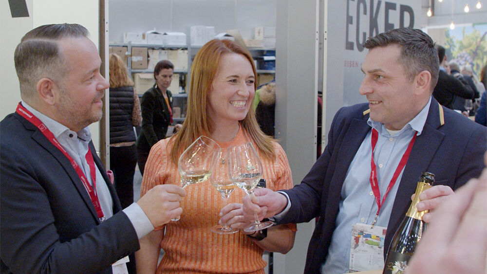 Ausgelassene Stimmung auf der ProWein